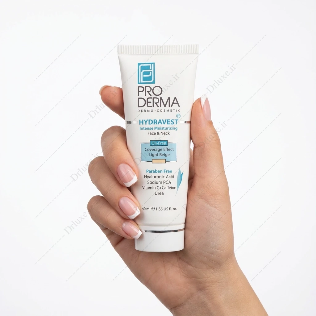 کرم مرطوب کننده قوی و رنگی صورت و گردن پرودرما